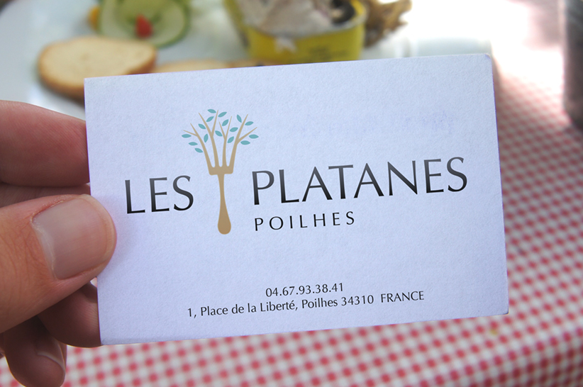 “Les Platanes” restaurant identity